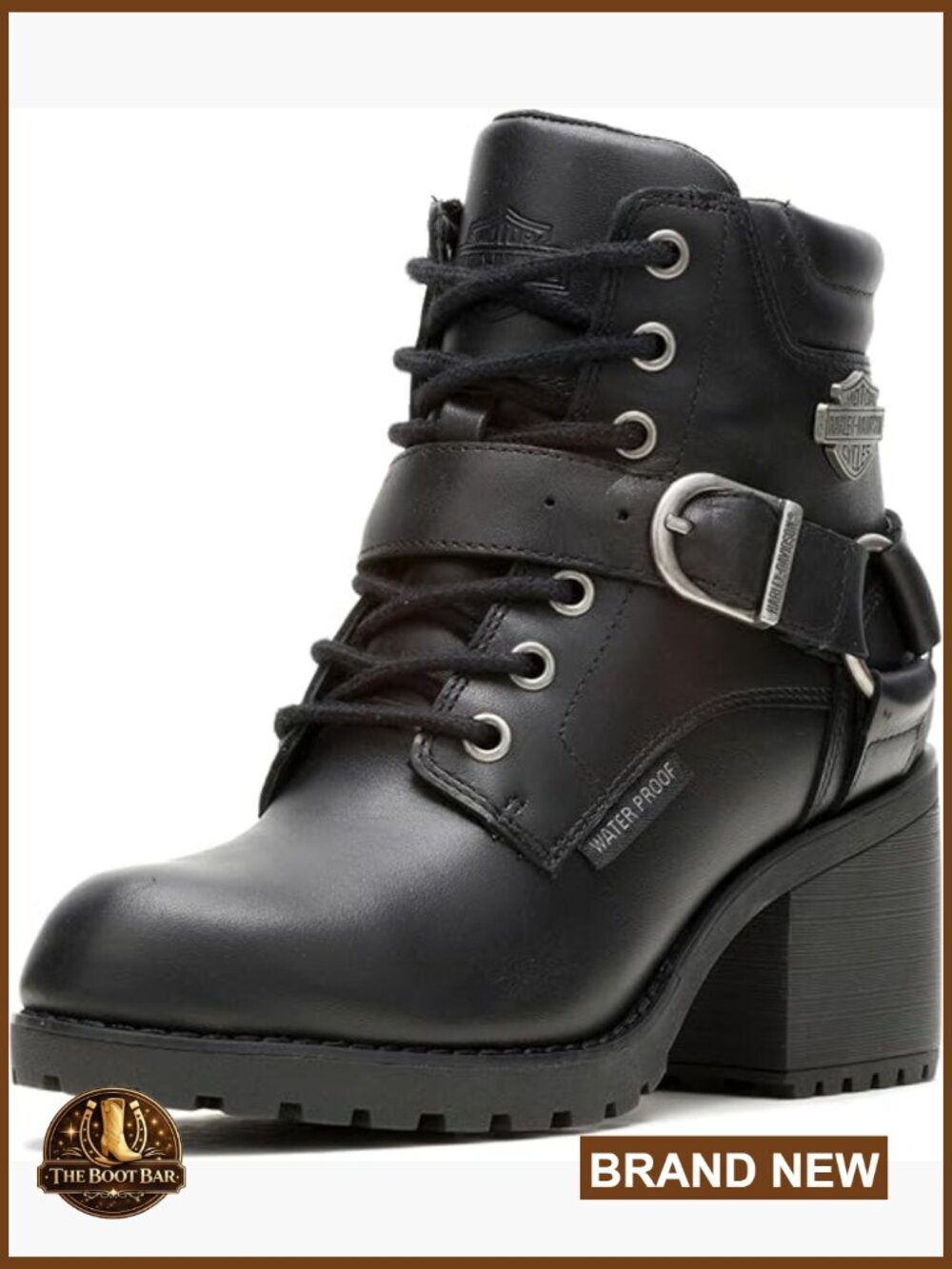 Womens Lace Casual Ankle Boots Mid Block Heel Zipper Motorcycle